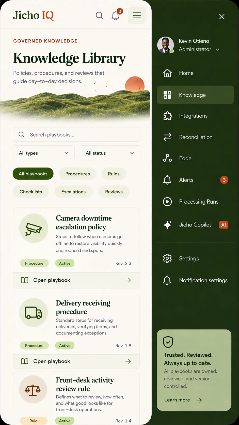 Jicho IQ mobile — Knowledge library
